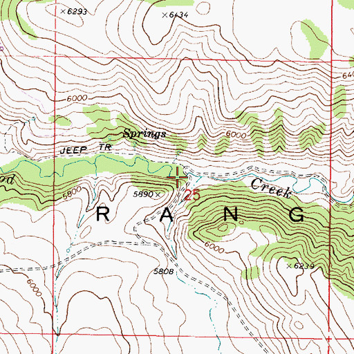 Topographic Map of Stock Valley, ID