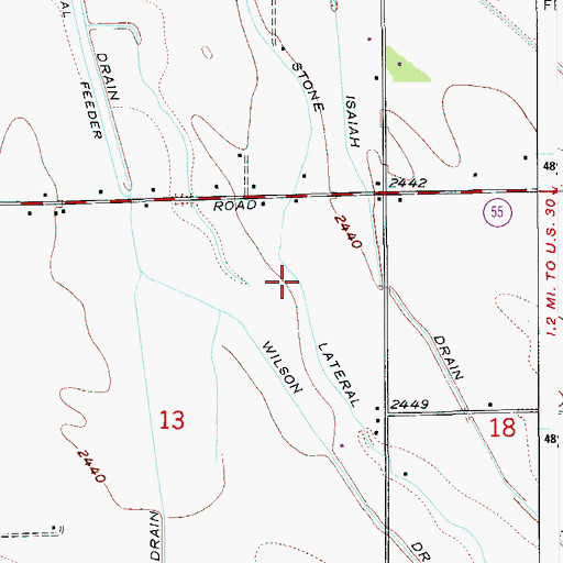 Topographic Map of Stone Lateral, ID