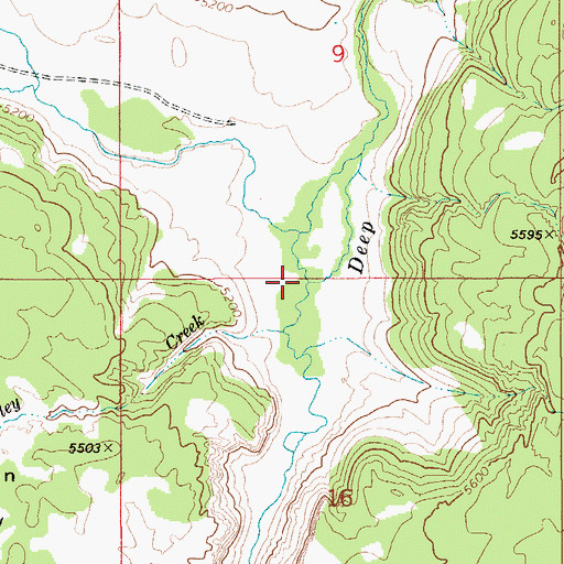 Topographic Map of Stoneman Creek, ID