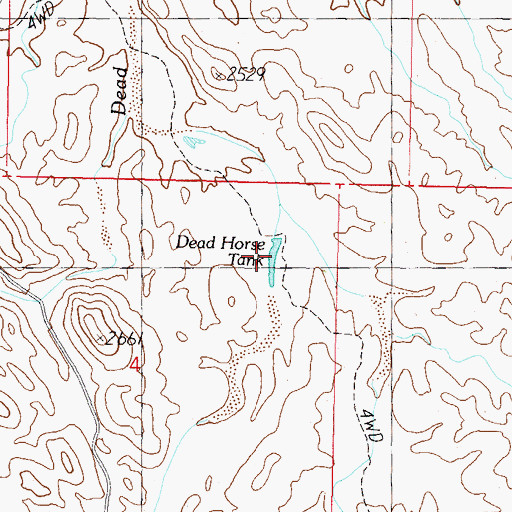 Topographic Map of Dead Horse Tank, AZ