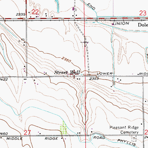 Topographic Map of Street Well, ID