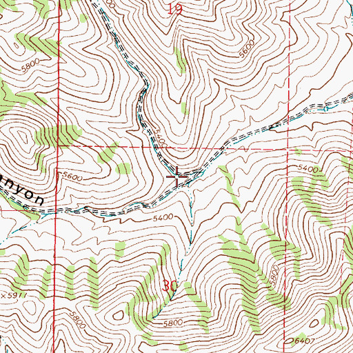 Topographic Map of Stump Canyon, ID