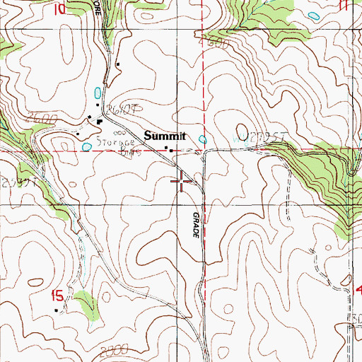 Topographic Map of Summit, ID