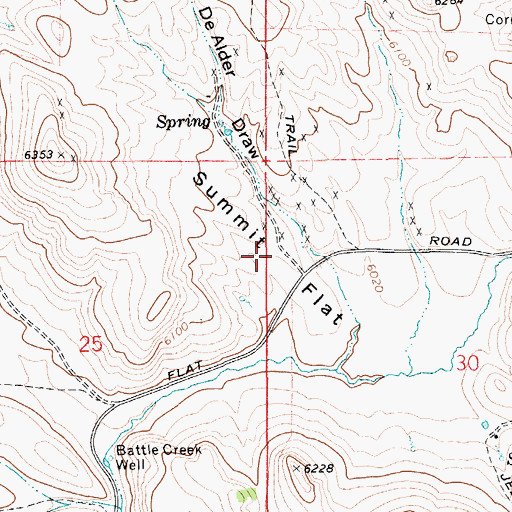 Topographic Map of Summit Flat, ID