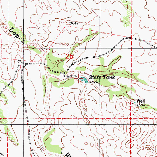 Topographic Map of State Tank, AZ