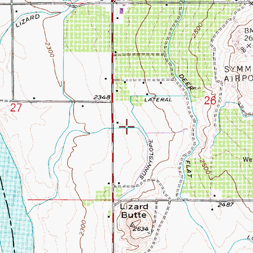 Topographic Map of Sunnyslope Lateral, ID