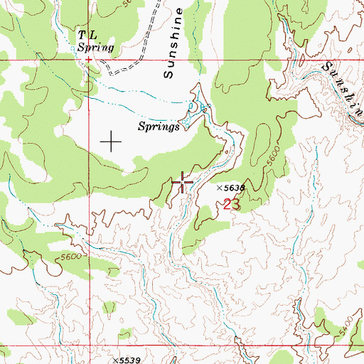 Topographic Map of Sunshine Valley, ID