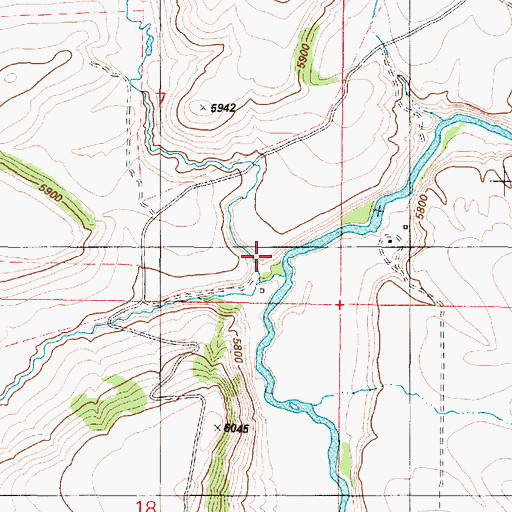 Topographic Map of Supon Creek, ID