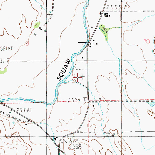 Topographic Map of Sweet Cemetery, ID