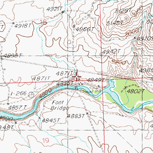 Topographic Map of Swinging Bridge, ID