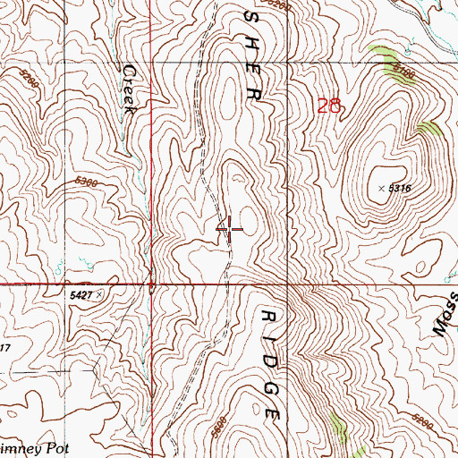 Topographic Map of Swisher Ridge, ID