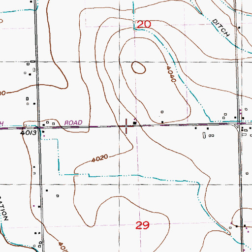 Topographic Map of Syringa School, ID