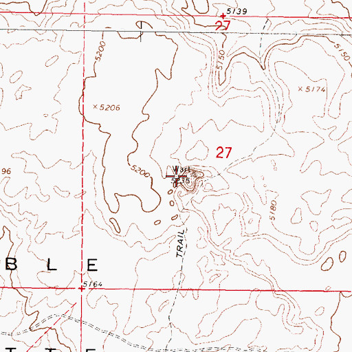 Topographic Map of Table Butte, ID