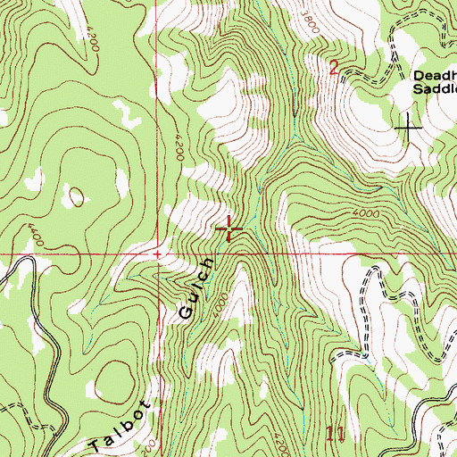 Topographic Map of Talbot Gulch, ID