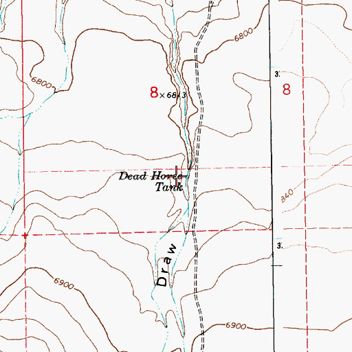 Topographic Map of Dead Horse Tank, AZ