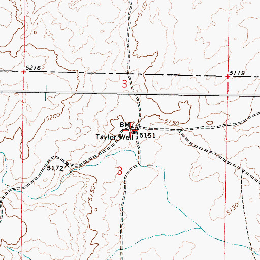Topographic Map of Taylor Well, ID