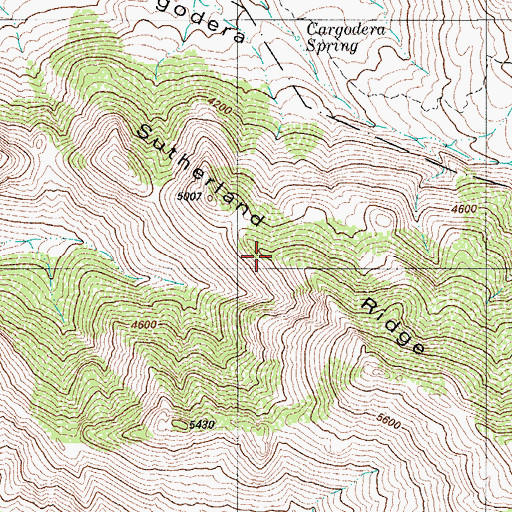 Topographic Map of Sutherland Ridge, AZ