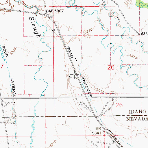 Topographic Map of Thacker Lateral, ID