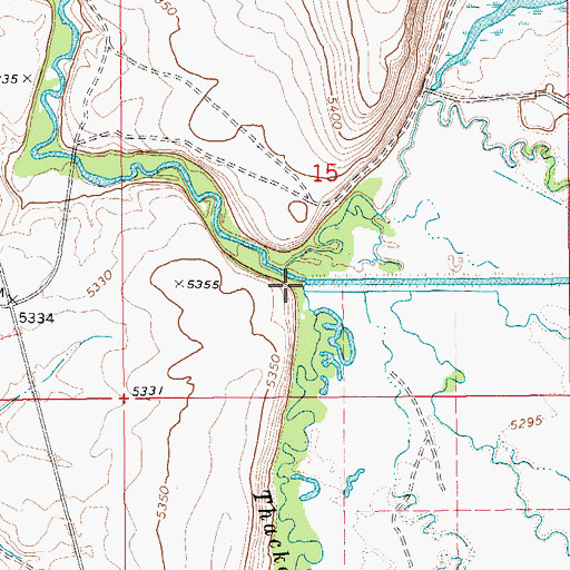Topographic Map of Thacker Slough, ID