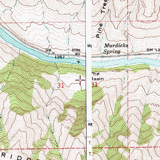 Topographic Map of The Basin, ID