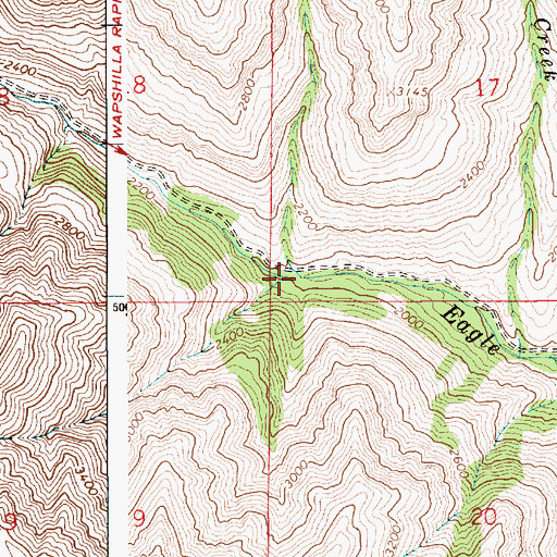 Topographic Map of Third Creek, ID