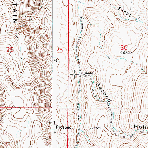 Topographic Map of Third Hollow, ID