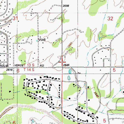 Topographic Map of Tanque Verde, AZ