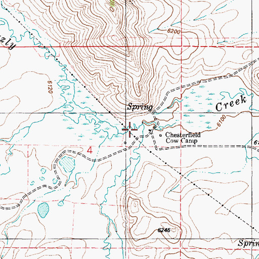 Topographic Map of Thompson Creek, ID