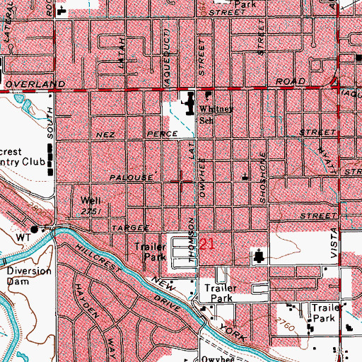 Topographic Map of Thomson Lateral, ID