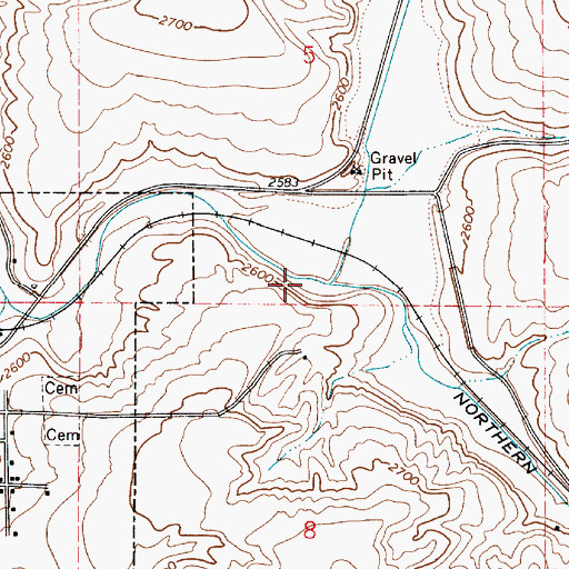 Topographic Map of Thorn Creek, ID