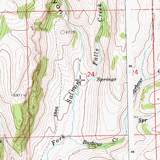 Topographic Map of Timber Canyon, ID