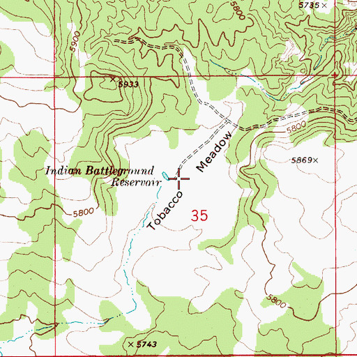 Topographic Map of Tobacco Meadow, ID