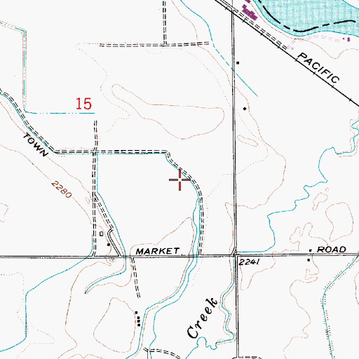 Topographic Map of Town Ditch, ID