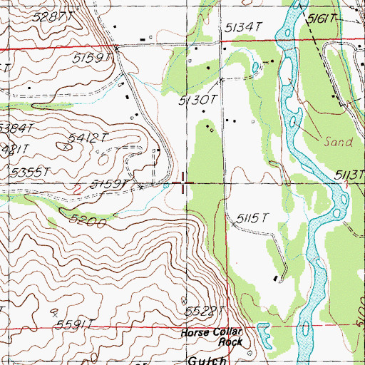 Topographic Map of Townsend Gulch, ID