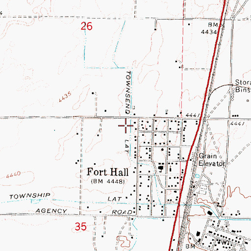 Topographic Map of Townsend Lateral, ID