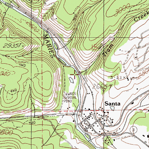Topographic Map of Tram Creek, ID