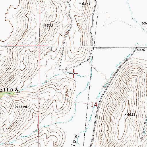 Topographic Map of Transtrum Hollow, ID