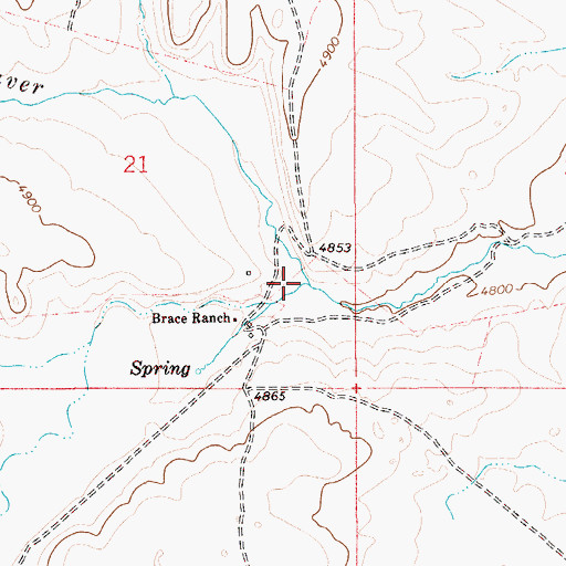 Topographic Map of Trap Creek, ID