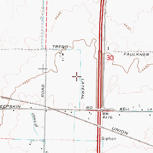 Topographic Map of Trego Lateral, ID