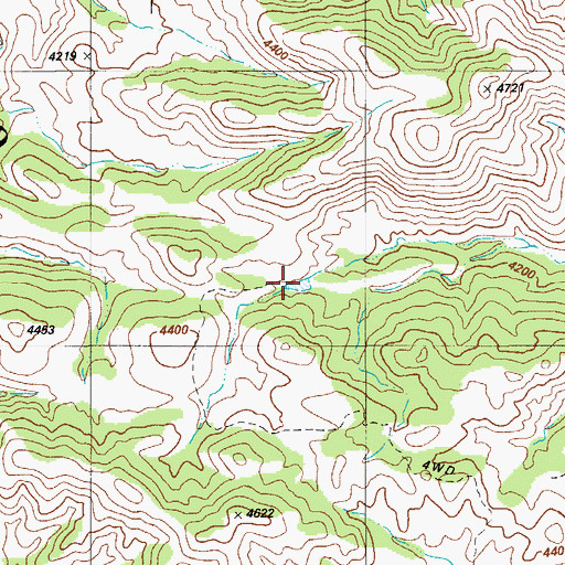 Topographic Map of Trail Tank, AZ