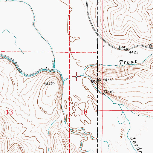Topographic Map of Trout Creek, OR