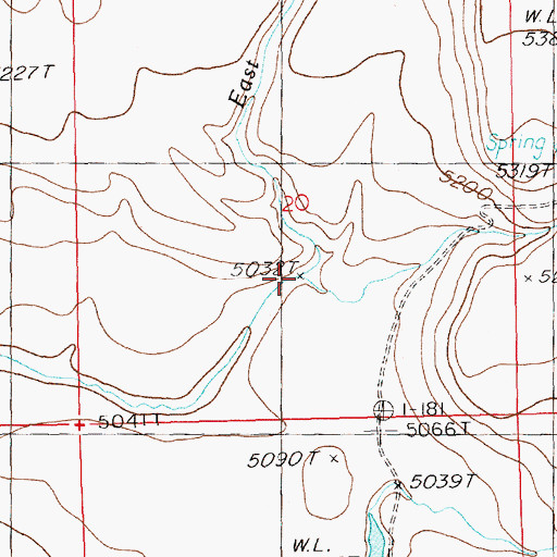 Topographic Map of Tub Spring, ID