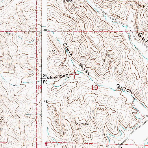 Topographic Map of Tucker Canyon, ID