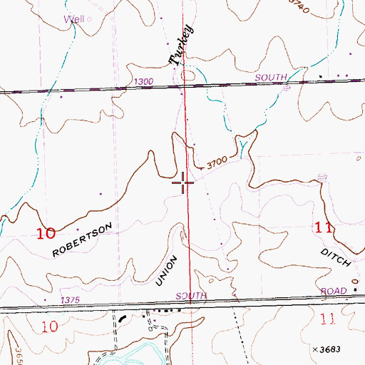 Topographic Map of Turkey Creek, ID