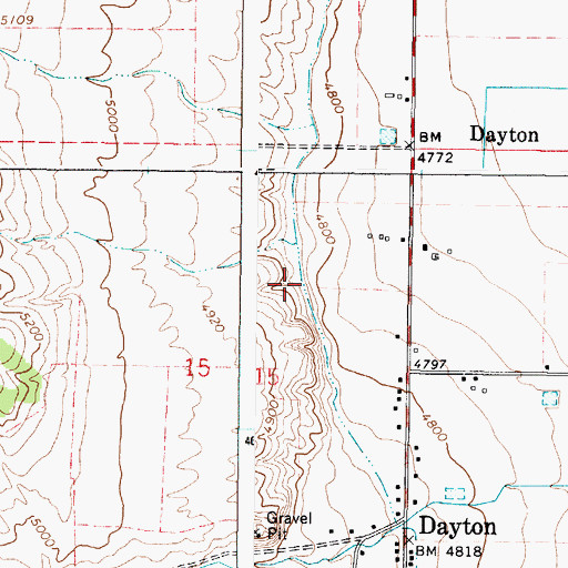 Topographic Map of Twin Lakes Canal West Lateral, ID