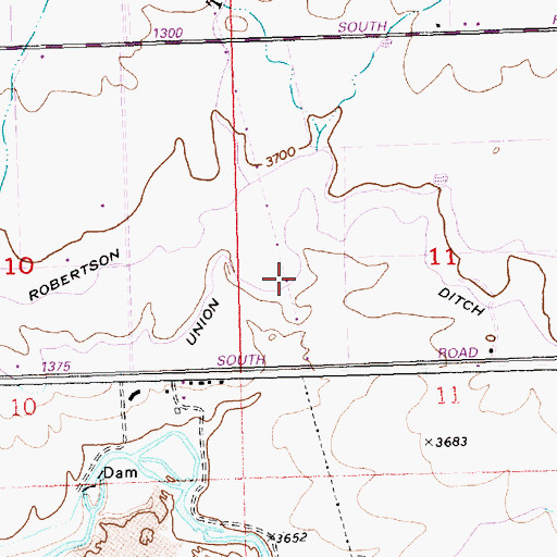 Topographic Map of Union Ditch, ID