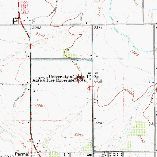 Topographic Map of Univ of Idaho Agriculture Experiment Station, ID