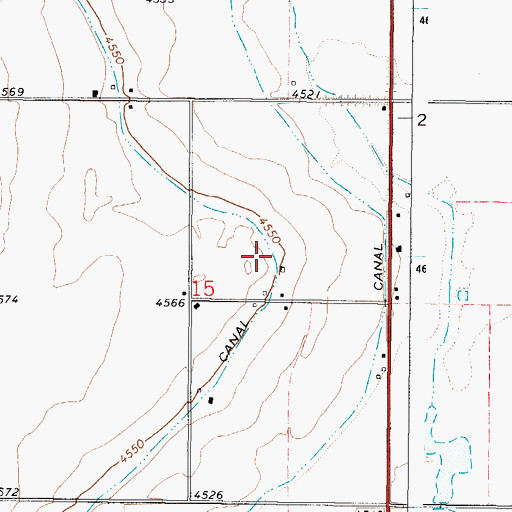 Topographic Map of Upper Canal, ID