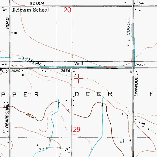 Topographic Map of Upper Deer Flat, ID
