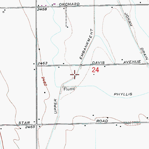 Topographic Map of Upper Embankment Drain, ID